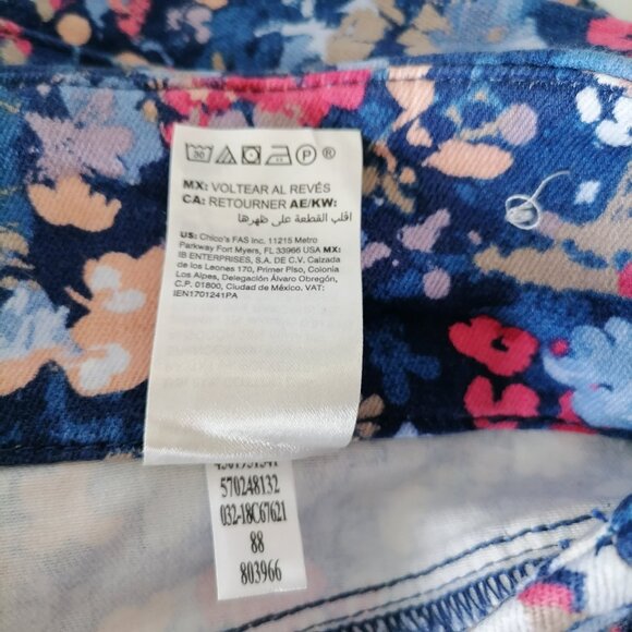 Chico's Womens Multicolor Pull-On Floral Stretch Skinny Leg Jegging Size 3 US 16 - Picture 7 of 7